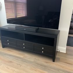 Black TV stand With drawers 