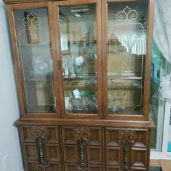 Antique China Cabinet W/ Inside Light $100.00 OBO (Lowered Price for Quick Sale)