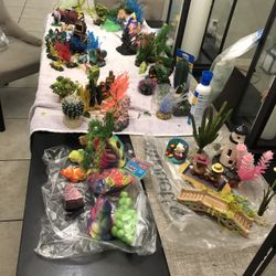 Big Collection Of Fish Tank Accessories 