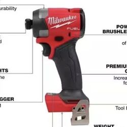 New Milwaukee M18 FUEL 18V Brushless 1/4 in Hex Impact Driver 2953-20 Tool Only