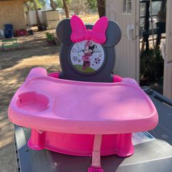 Disney Minnie Mouse Child High Chair Seat With Tray