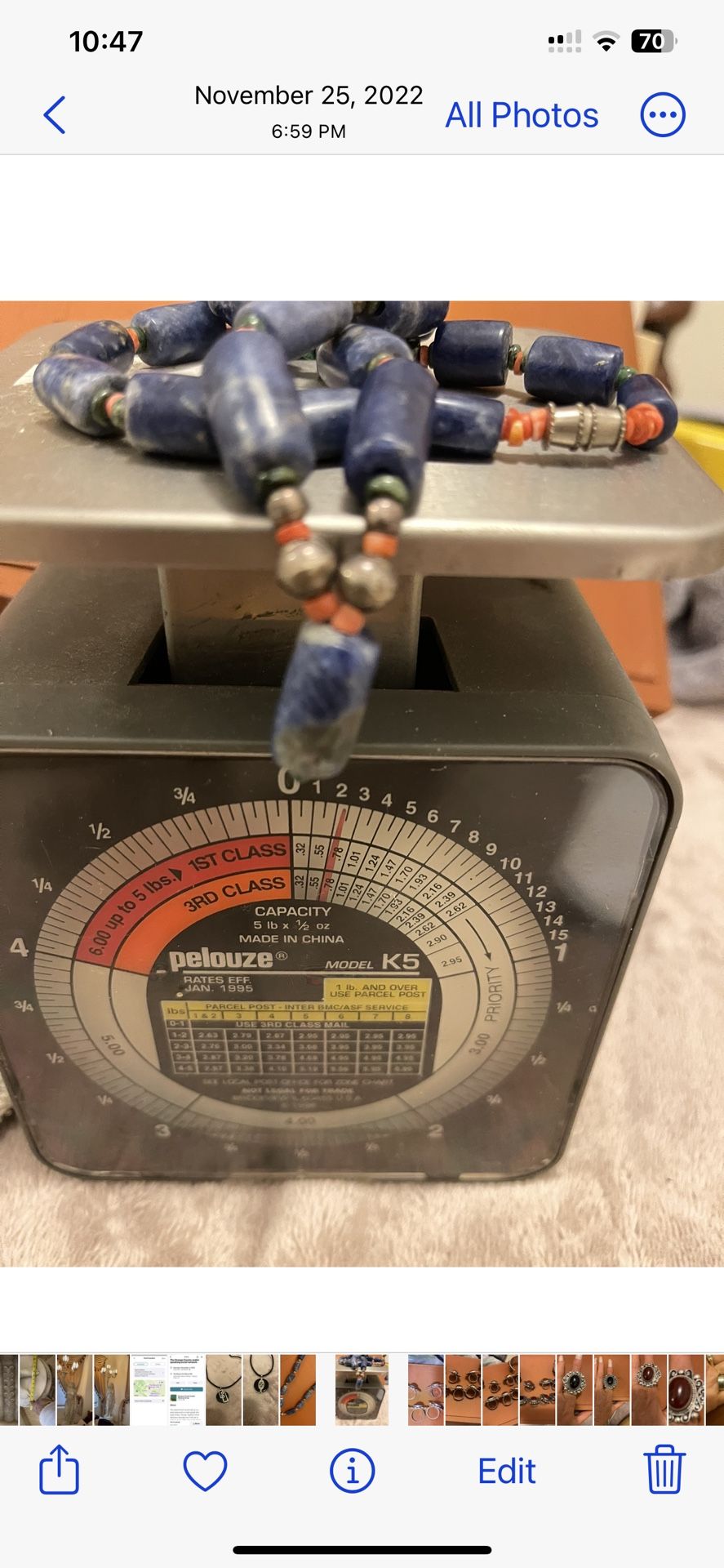 Antique Coral Beads Necklace From Morocco