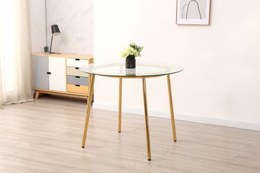 Round Glass Dining Table 40"