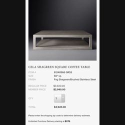 RH Coffee Table