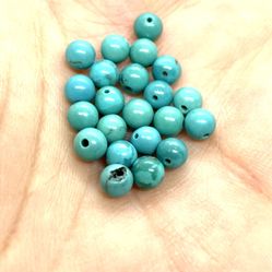 Lot Of 82 4mm Turquoise Beads 