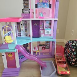 100 Anniversary Barby doll house + wardrobe 