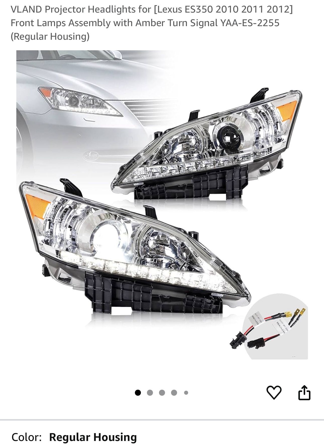 Projector Headlights for [Lexus ES(contact info removed) 2011 2012]