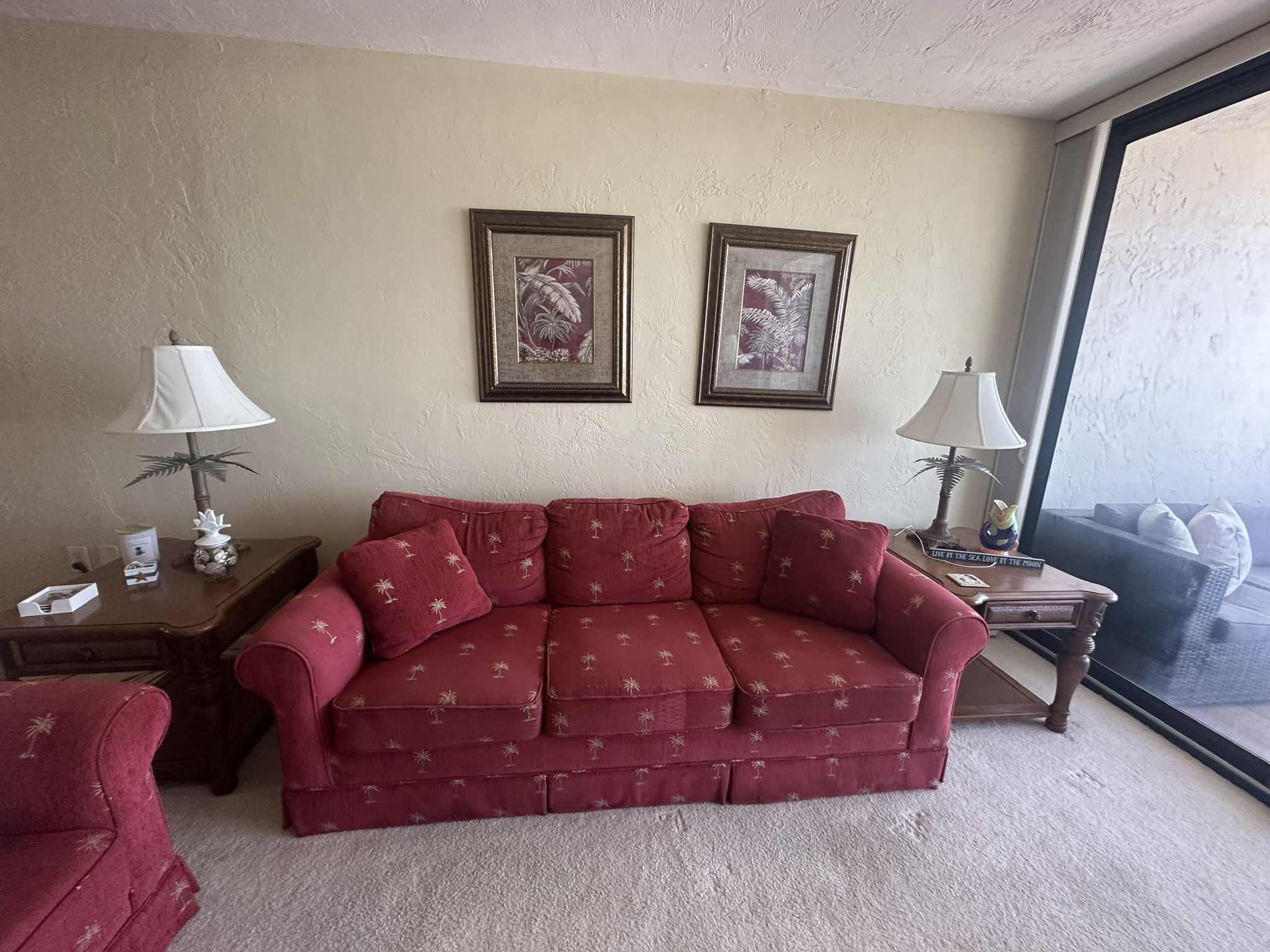 Vintage Palm Tree Broyhill Living Room Set