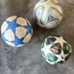 Three match ball replicas
