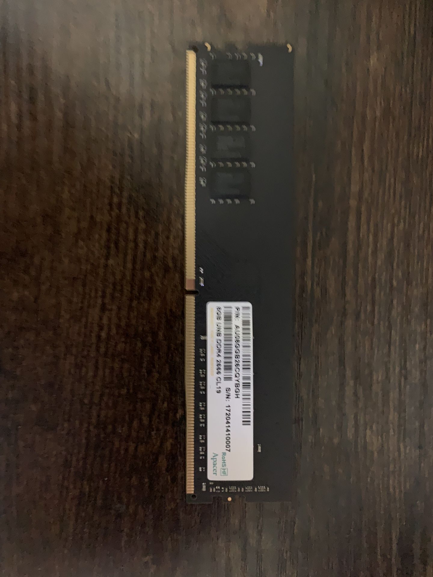 DDR4 Ram 1x 8gb 