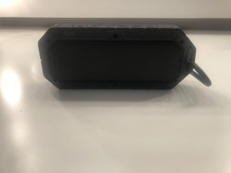 A black iLuv speaker