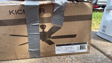 NEW IN BOX Kichler Basics Pro 52" Ceiling Fan (Satin Black) - $50