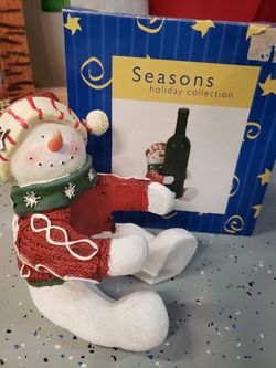 Wine Holder Snowman