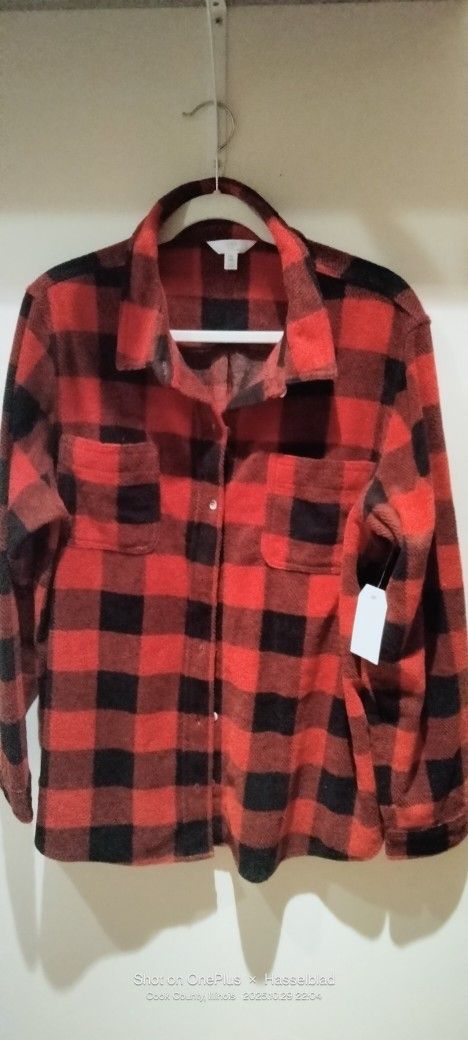 Plaid Flannel Shirt-2X