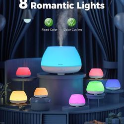 Homasy HM609A 500ml Aroma Diffuser for Essential Oils with 8 Color Mood Lights

