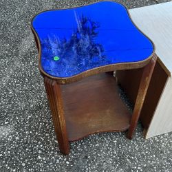 Bluish Purple Metallic End Table