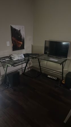 Glass desk