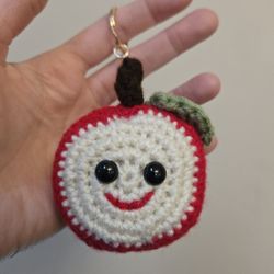 Handmade Amigurumi Apple Keychain