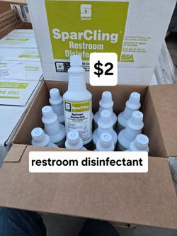 New bottles of restroom disinfectant only $2 each bottle