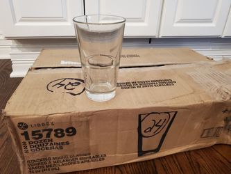 NEW Libbey 15789 14 oz DuraTuff Restaurant Basics Mixing Glass Clear Bar Drinking Lot of 24 