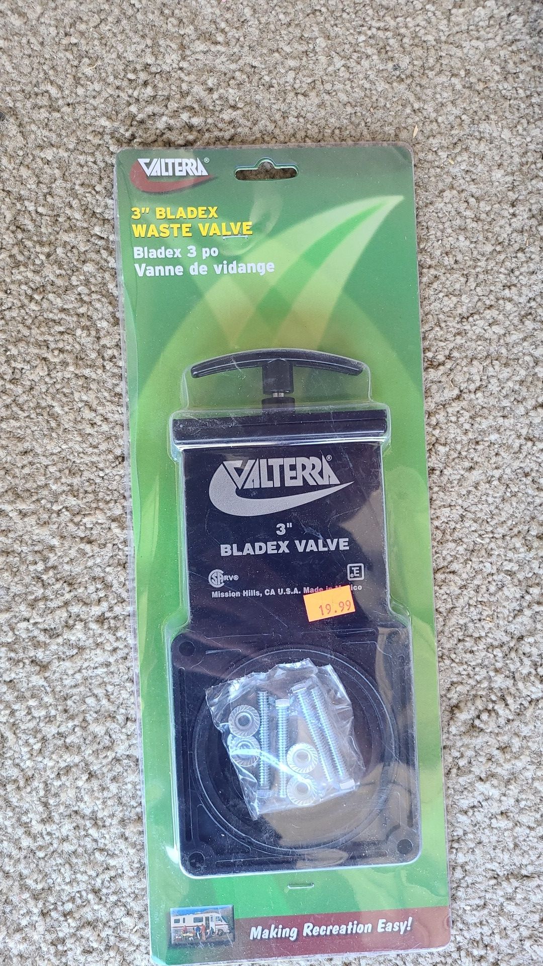 3" RV waste valve