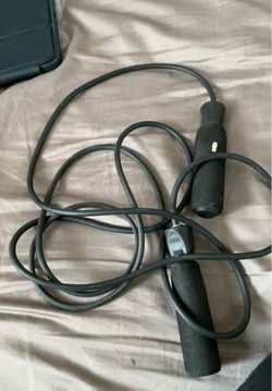 Black Jump Rope with Foam Handles