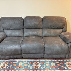 NORFOLK GREY POWER RECLINING SOFA