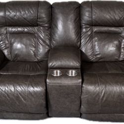 Leather Reclinging Sofa And Love Seat