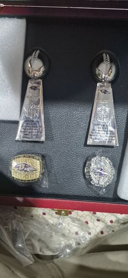 Baltimore Ravens ring and  trophies