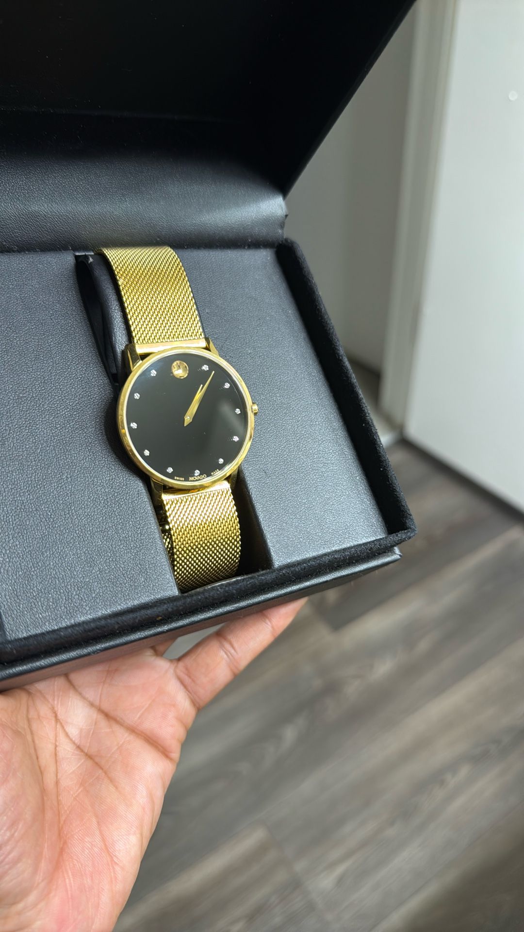 Movado Museum Classic 0607512 – Gold Tone / Diamond Dial – Excellent Condition $850 OBO