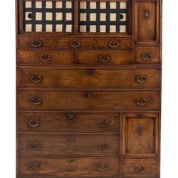 A Japanese Wood Tansu Chest