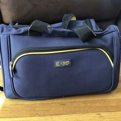 Ralph Lauren Chaps Duffle Bag Carry-On Blue Yellow Travel 