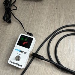 Polytune By  TC Electronics/1 Spot AC Adapter/TOURtek NOISELESS Instrument Cable (1/4”)
