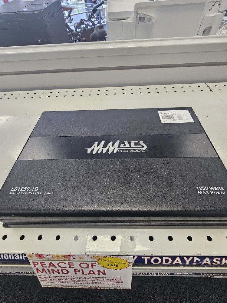MMATS Pro Audio Car Amp. LS1250.1D ASK FOR RYAN. #4(contact info removed)-02