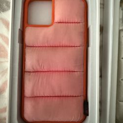 Used iPhone 11 Pro Max Case-Mate Pink And Orange Puffer Case