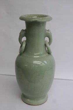 Chinese Vintage Celadon Porcelain Vase