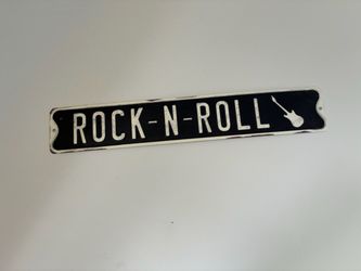 Rock-N-Roll Metal Street Sign