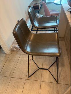 Leather barstools