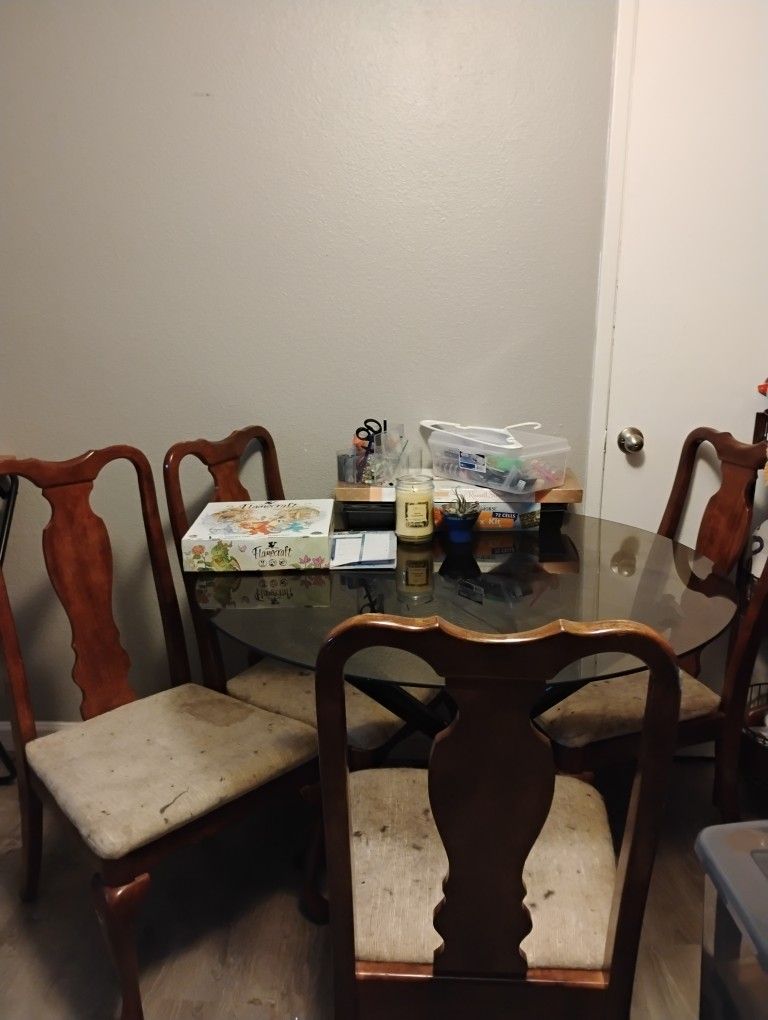 Glass Table And Chairs