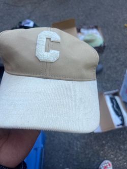 Tan Baseball Cap with C Letter Patch Celine