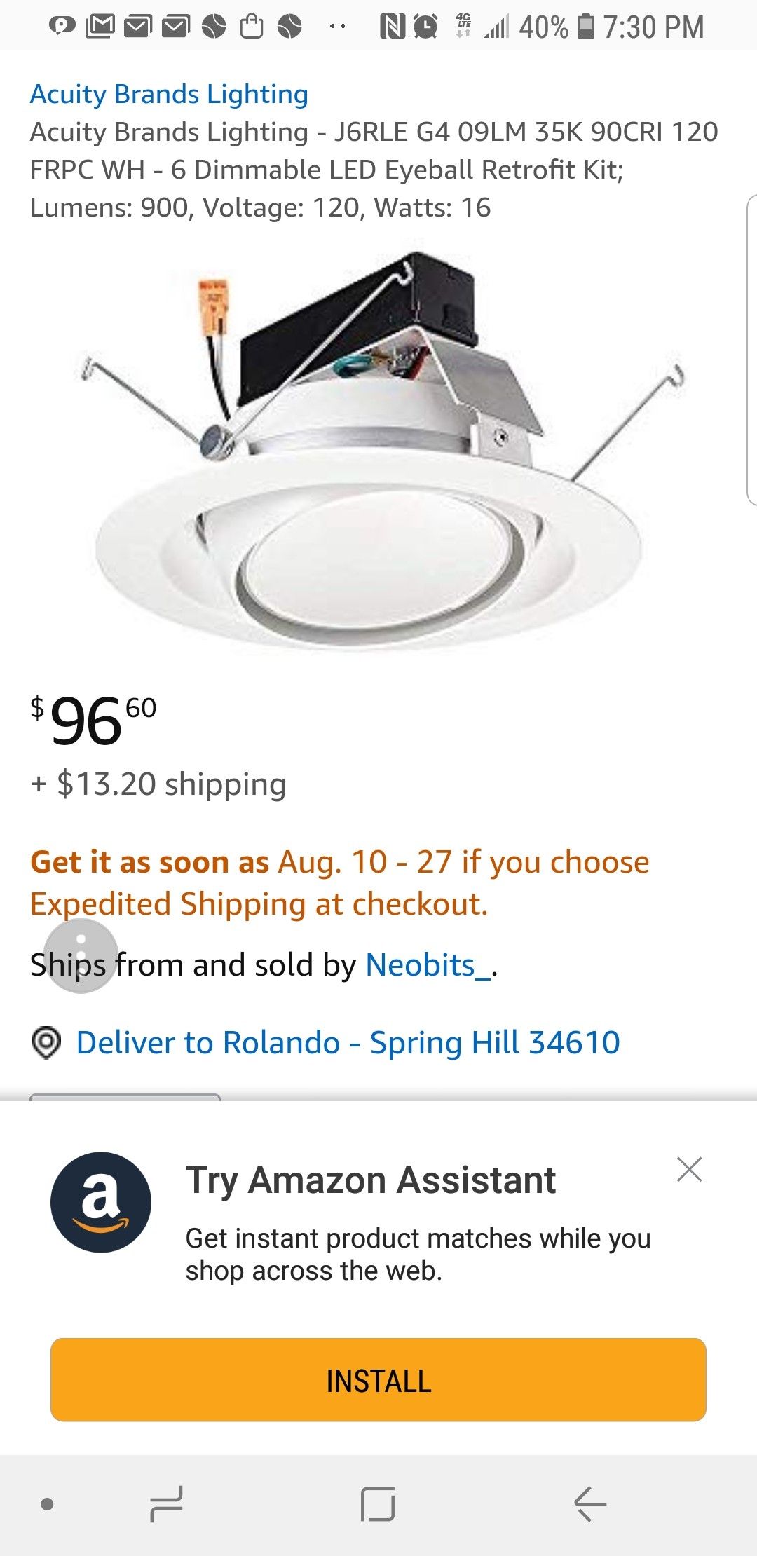 6 inch led can trim
