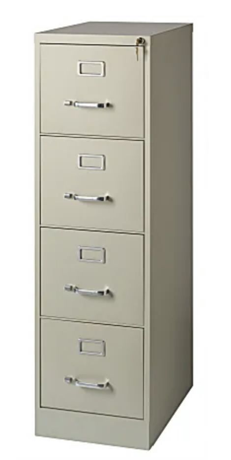 WorkPro® 22"D Vertical 4-Drawer File Cabinet, Metal, Putty