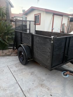 Utility trailer 8x4x3 PINK in my name  with NEW LED lights semi new  16 inch tires wood flooring in good shape heavy