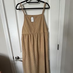 New Corduroy Sleeveless Jumper Dress Free Size