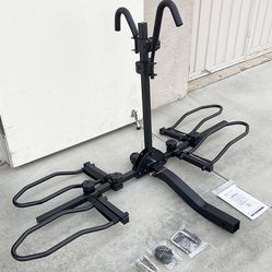 $115 (New in box) Heavy Duty 2-Bike Rack, Wobble Free Tilting Electric Bicycle Carrier 160lbs Capacity, 2” Hitch 