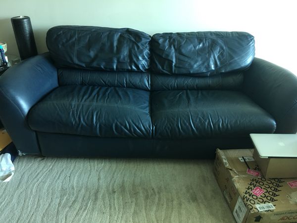 Dark Blue Leather Sofa For In Las Vegas Nv Offerup