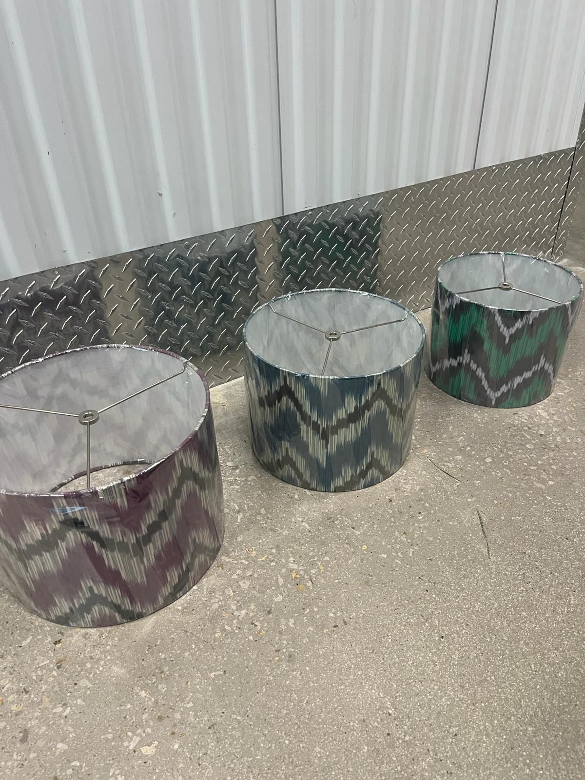 BRAND NEW-Three lampshades still in the wrap. …12” around , 11”, and 10”  $40 for all 3