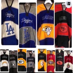 🔥Sport Teams Gabanes-Poncho🔥  Dodgers, Raiders, Rams, 49ers, Steelers, Packers Etc