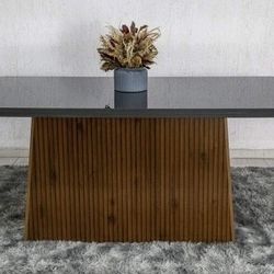 Modern Wooden Dining Table - Seats 6 (TABLE ONLY)