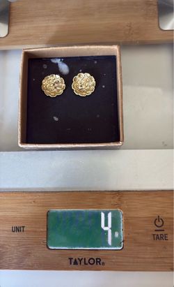 gold nugget earings xl